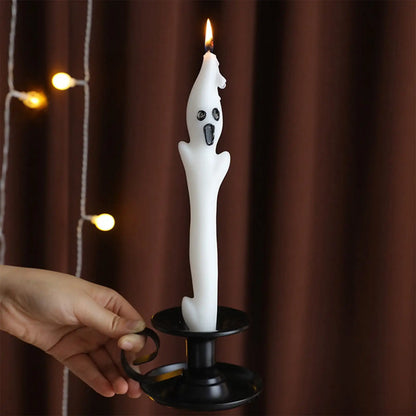12Inch Hand-Dipped Ritual Candles With Floating Phantom Silhouettes