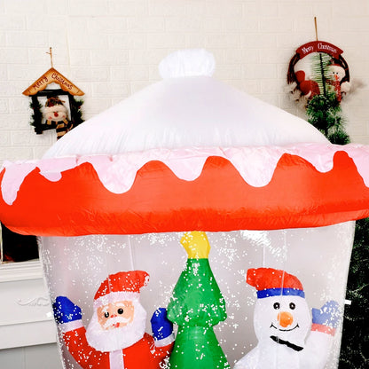 Inflatable Christmas Snow Globe with LED Light