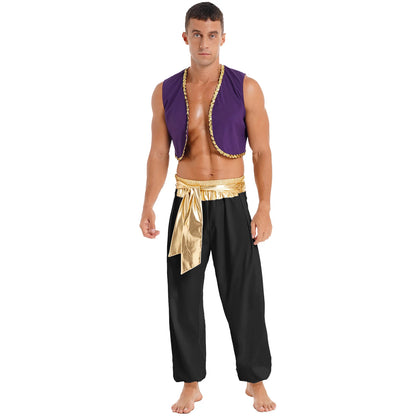 Aladin Costume Men Arabian Prince Cosplay Costume