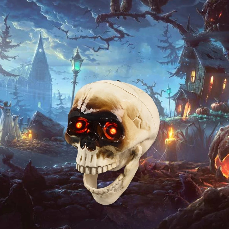 Animated Talking Skull with Flashing Eye