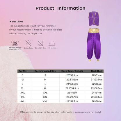 Men Arabian Prince Outfit Aladin Cosplay Costume