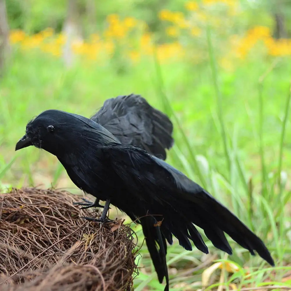 Halloween Decoracion Simulation Black Crow