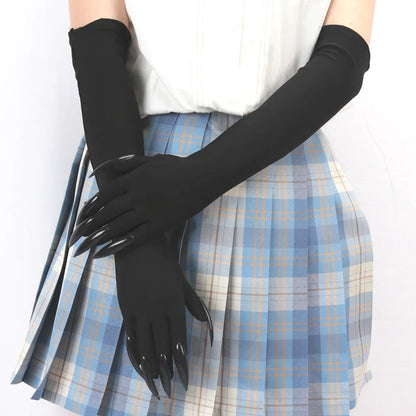 Makeup Witch Black Nail Ghost Nails