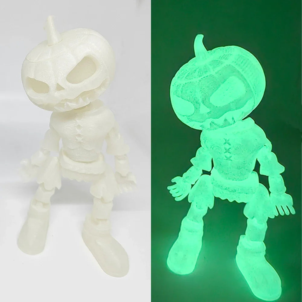 Glow-In-The-Dark 3D  Skeleton Pumpkin