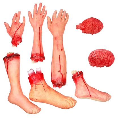 Halloween Horror Props Bloody Handger Leg Foot Brain Heart Halloween Supplies