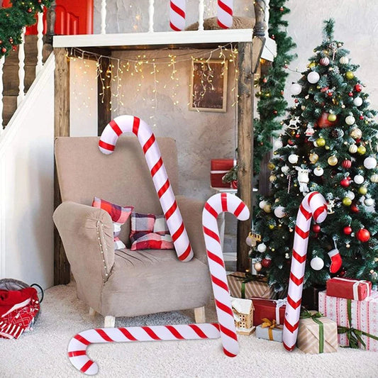 1pc Inflatable Christmas Candy Cane Stick Balloons