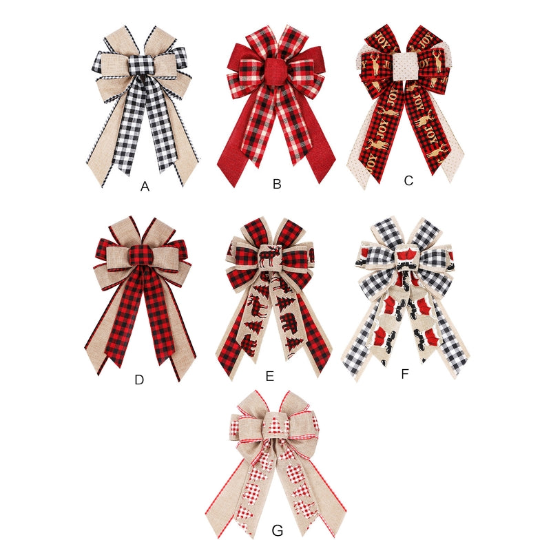 Christmas Tree Bow Large Gift Bows - 9 Inch