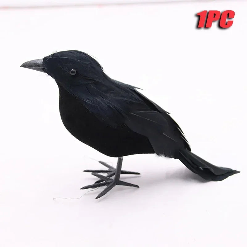 1-6PCS Scare Black Feather Crow