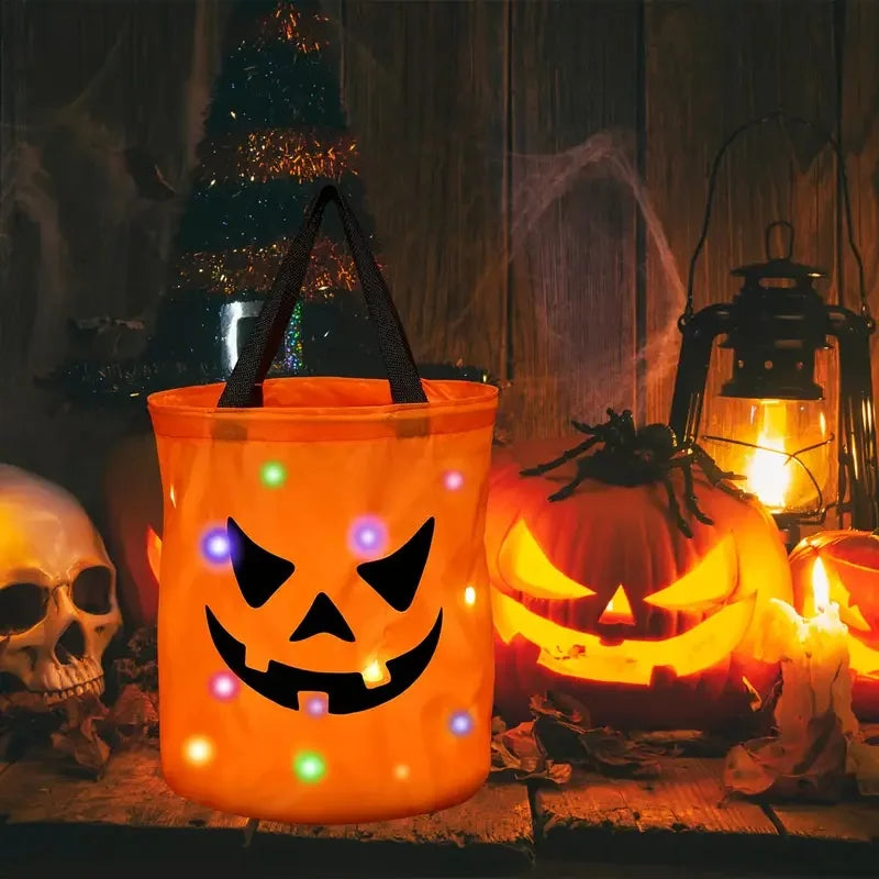 1-20PC LEDLight Up Halloween Pumpkin Candy