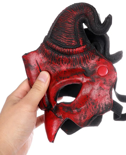 Horns Devil Half Face Mask