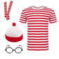 Wheres Waldo Family Wally Cosplay Costume