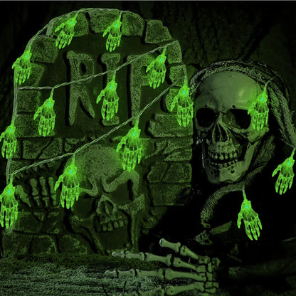 1PC 3M 20LED Halloween Spooky Skeleton Hand