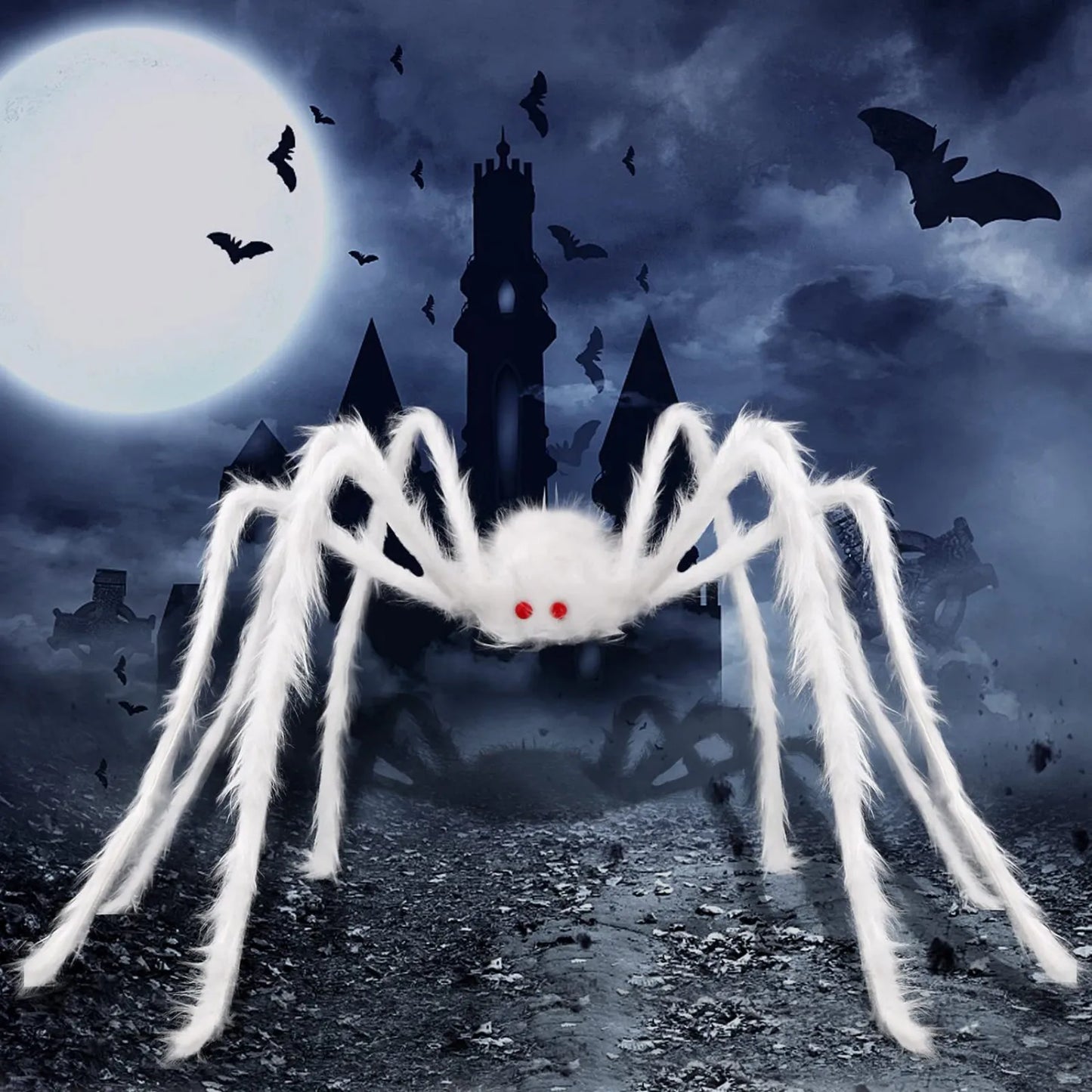 Big Plush Spider Scary Halloween Decoration