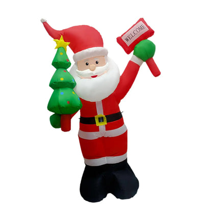 182cm Christmas Santa Inflatable Decoration US 110V Plug with Stakes