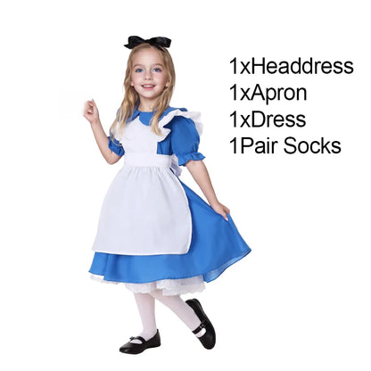 Alice Blue Lolita Maid Dress for Women