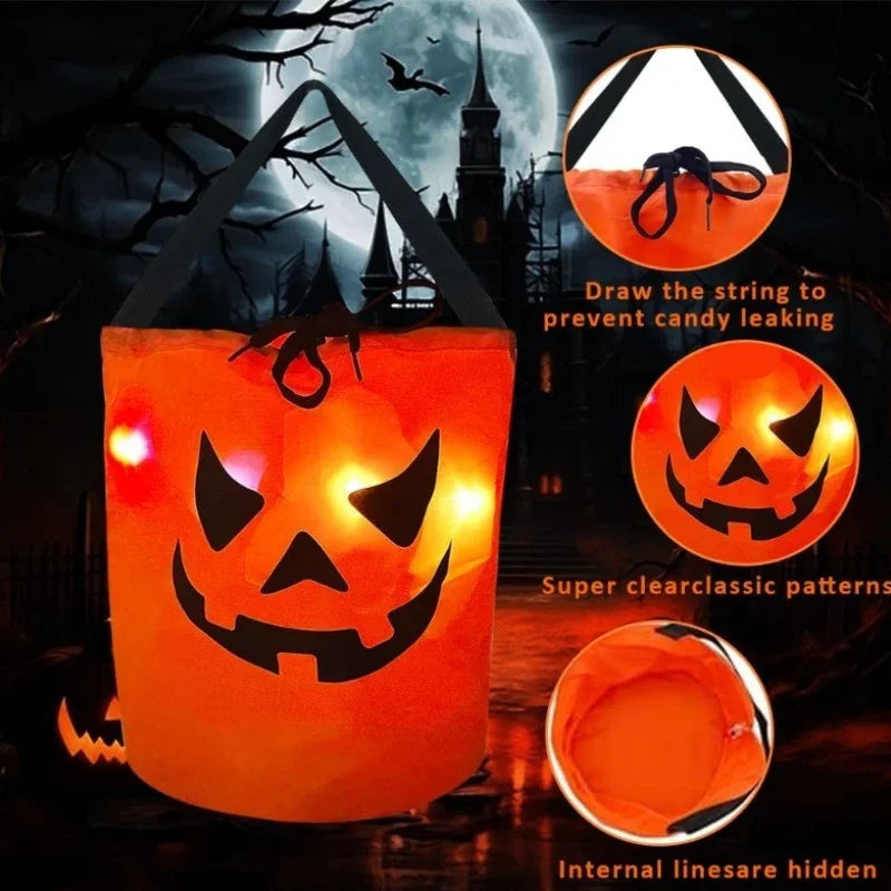 1-20PC LEDLight Up Halloween Pumpkin Candy
