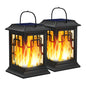 2pcs Solar Lanterns Outdoor Waterproof Flickering Flame Solar Lantern LED