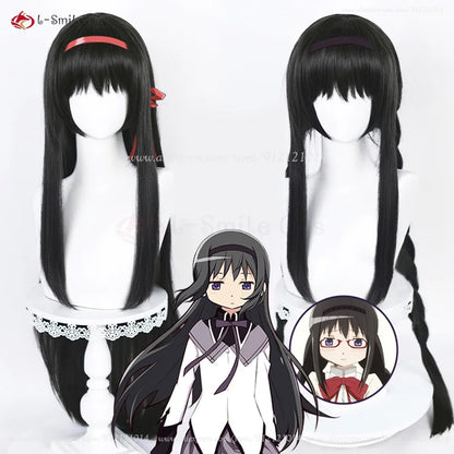 Anime Wigs Akemi Homura Cosplay Wig 90cm