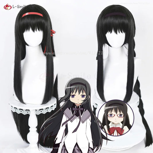 Anime Wigs Akemi Homura Cosplay Wig 90cm