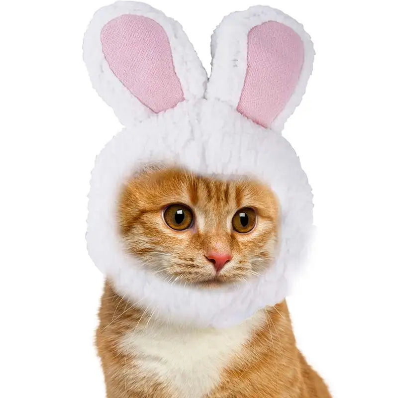 Adjustable Soft Adorable Rabbit Hat for Pets