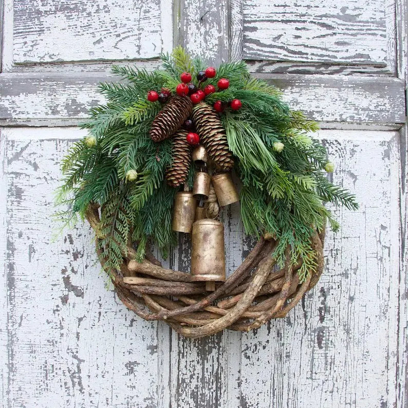 Christmas Wreath Farmhouse Boho Garland