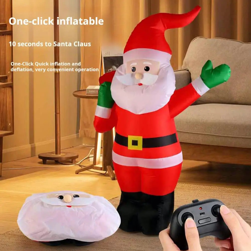 125CM Inflatable Santa Claus with Gift Bag LED Lights