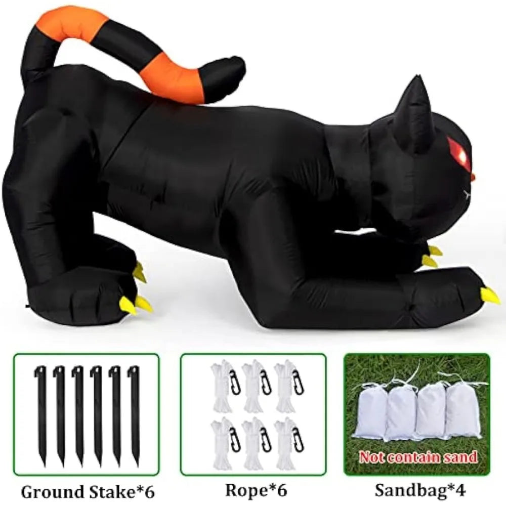Halloween Inflatable 1.8m Black Cat Toy