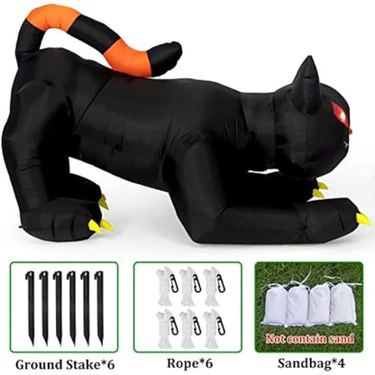 Halloween Inflatable 1.8m Black Cat Toy