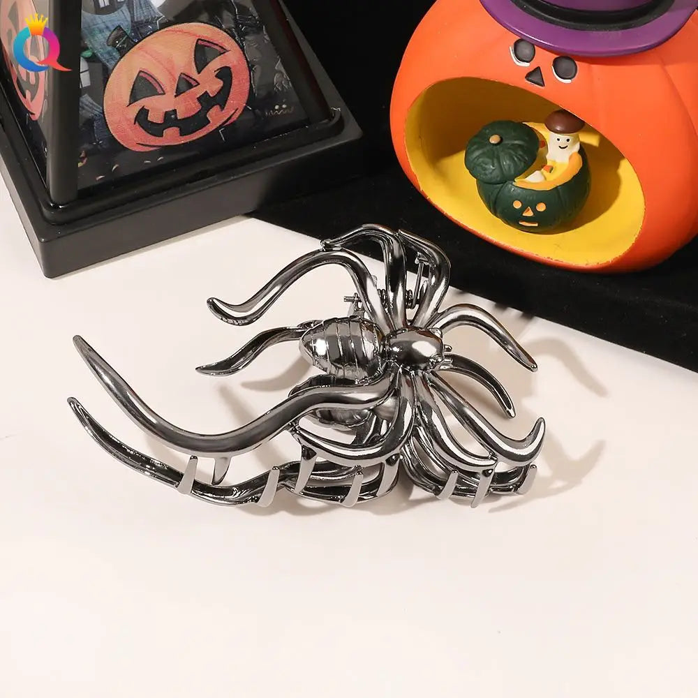 1Pcs Halloween Black Spider Hair Claw Clips
