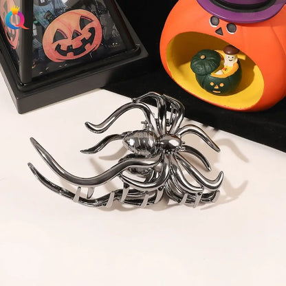 1Pcs Halloween Black Spider Hair Claw Clips