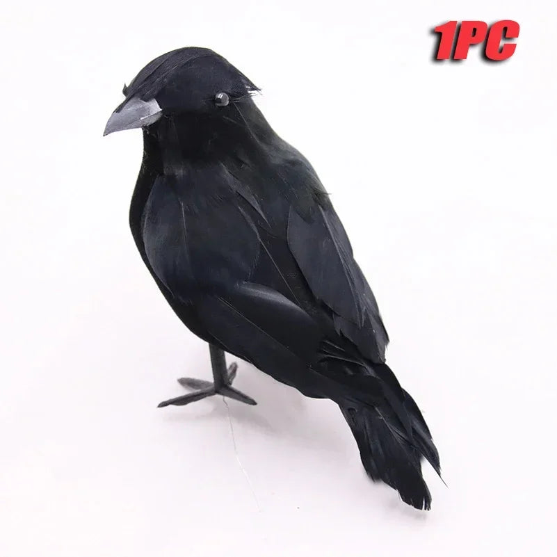 1-6PCS Scare Black Feather Crow