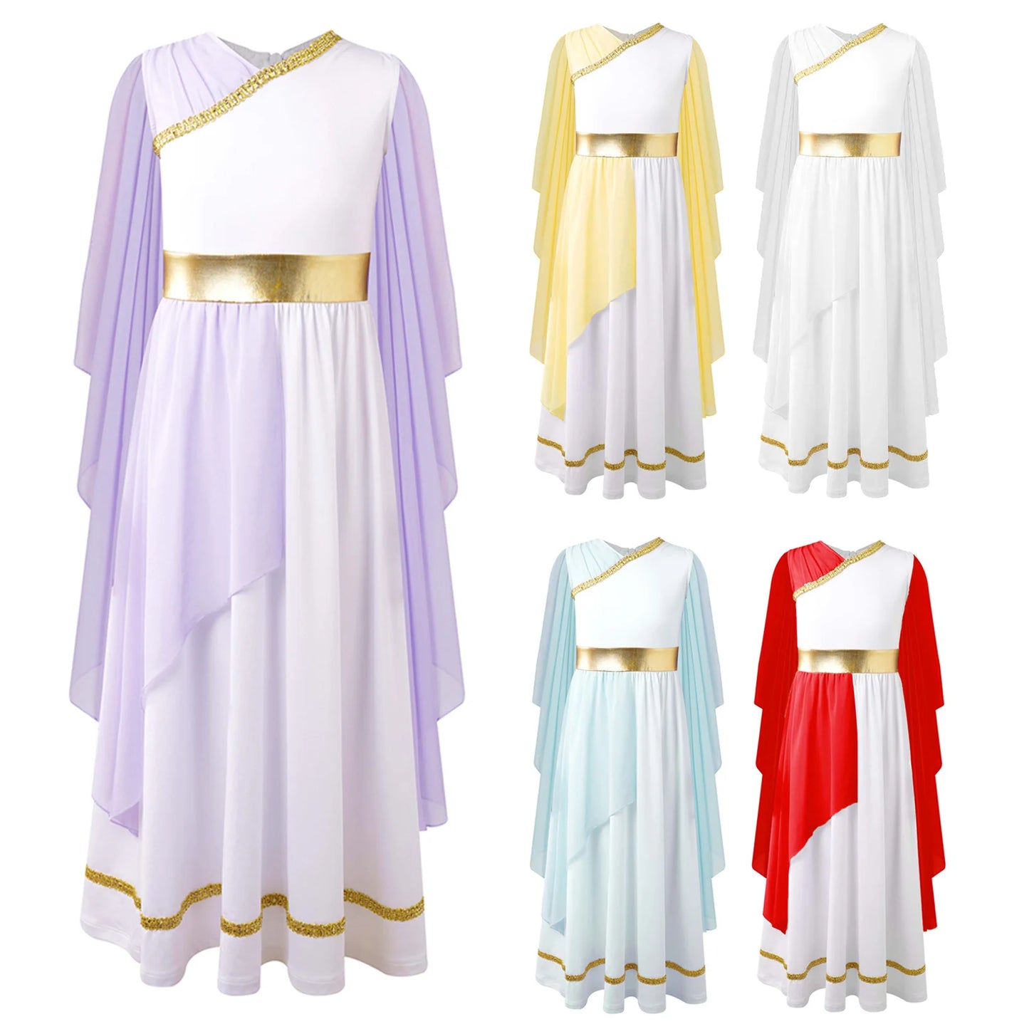 Girls Athena Costume Greek Princess Dress