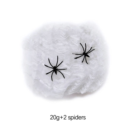 Artificial Spider Web White Stretchy Cobweb Glow