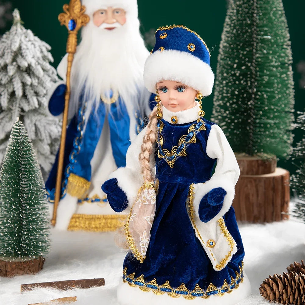 Santa Claus Boy Girl Russian Electric Music Doll