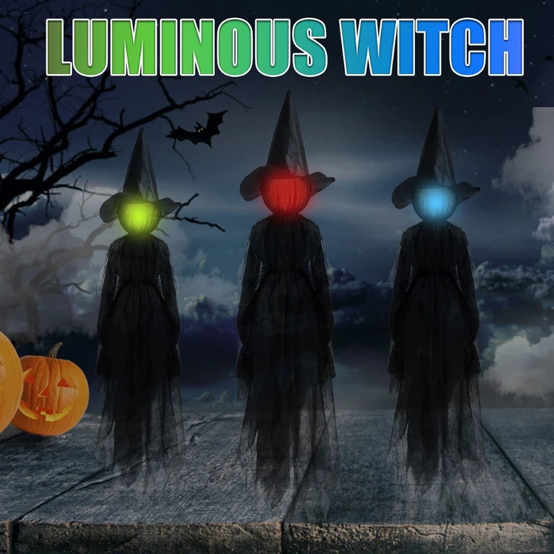 Outdoor Large Light Up Holding Hands Screaming Witches - Festivewarehouse™