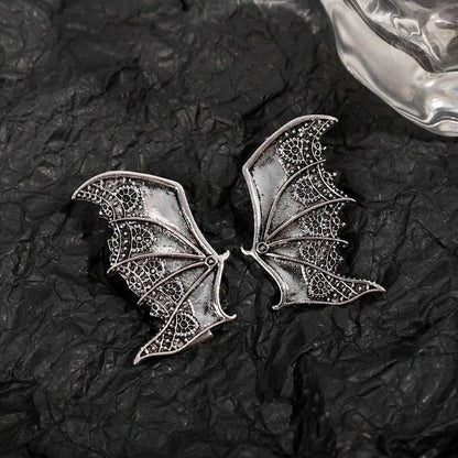 2pcs Black Bat Wings Hair Clip Pins