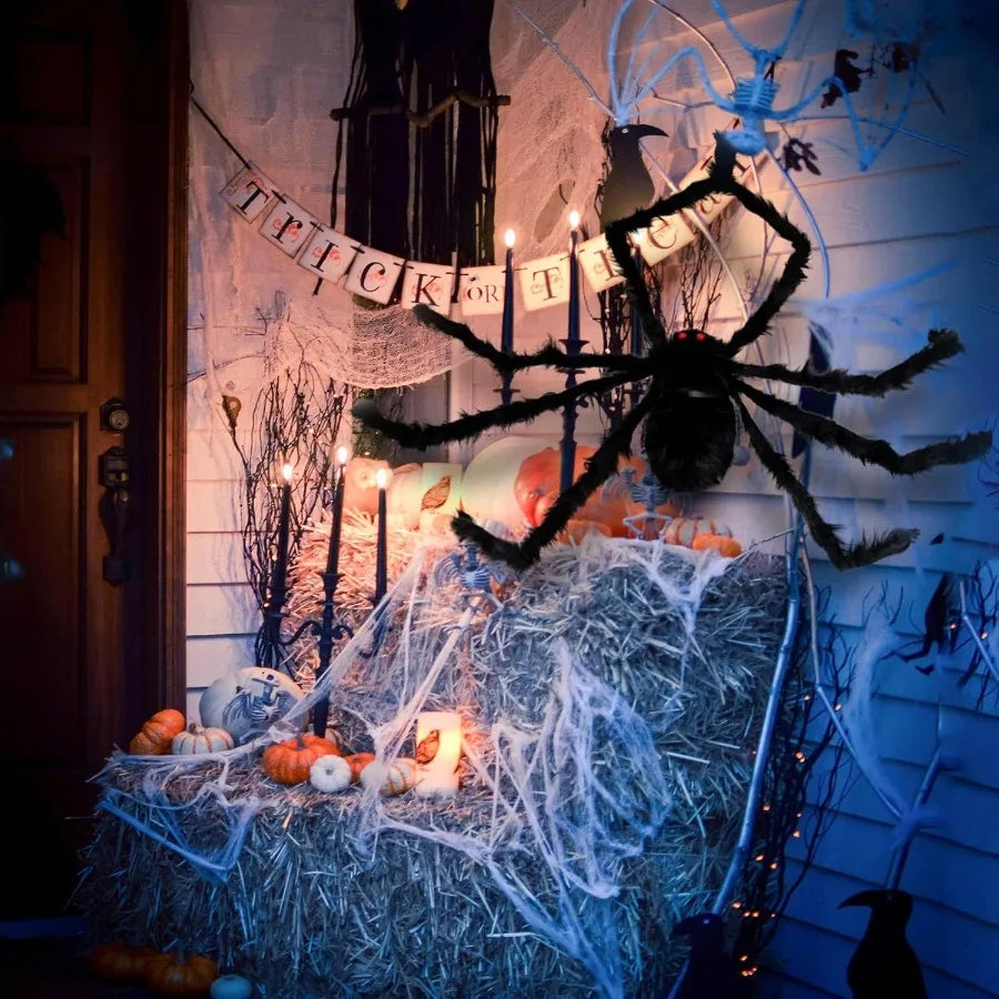 30cm/50cm/75cm/90cm/125cm/150cm/200cm Halloween Giant Black Spider