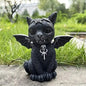 Outdoor Witch Cat Garden Statue