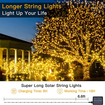 Solar Outdoor String Lights 100/150m -Waterproof Garlands