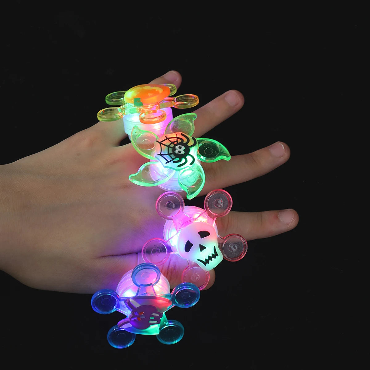 Halloween Glowing Gyro Finger Rings for Kids - Festivewarehouse™