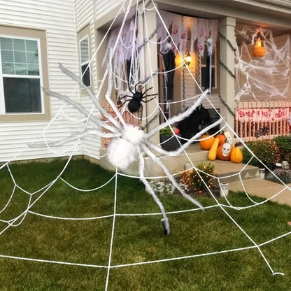 Big Plush Spider Scary Halloween Decoration