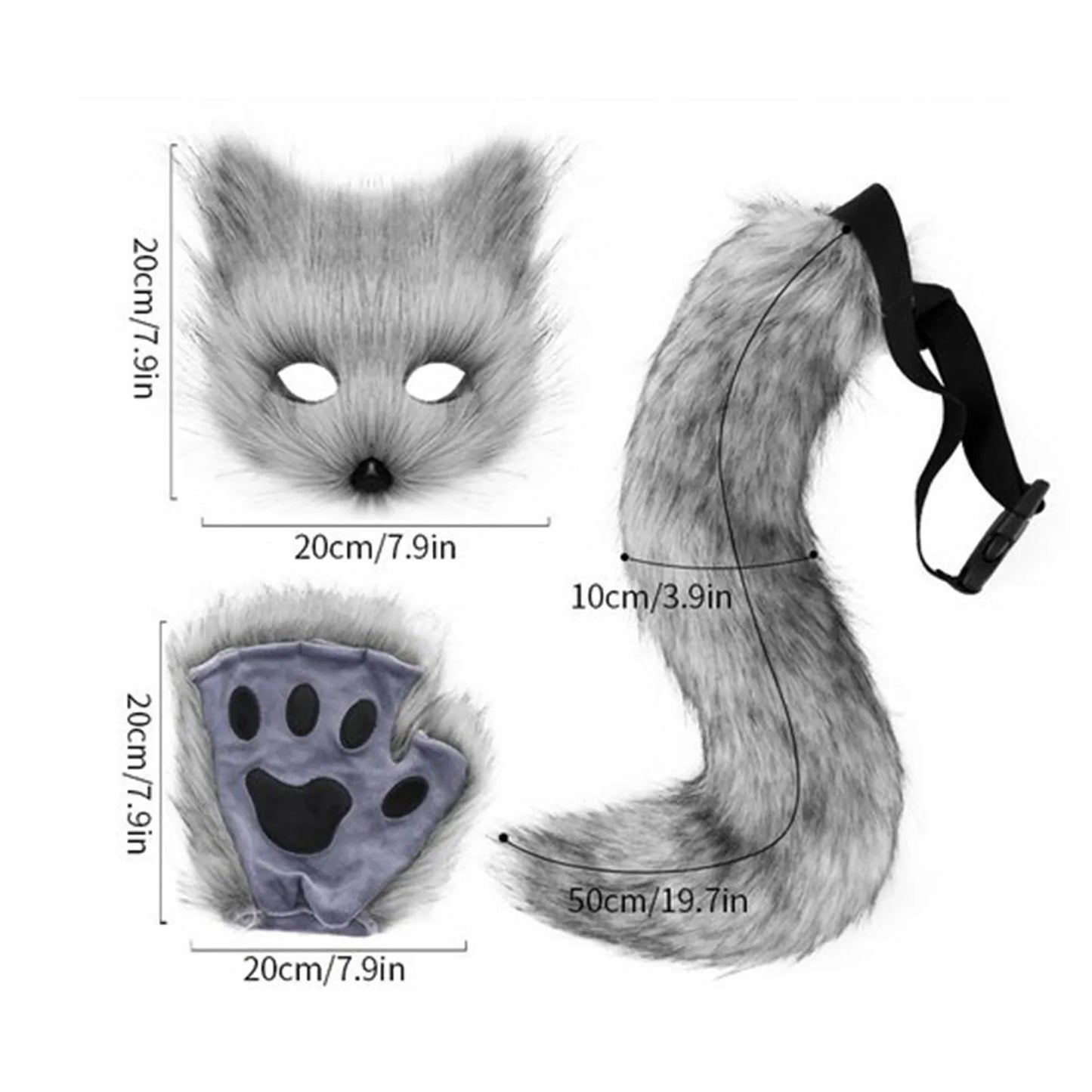 Fluffy Fur Fox Tail Keychain