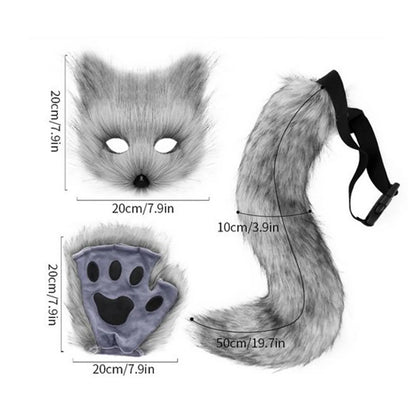 Fluffy Fur Fox Tail Keychain