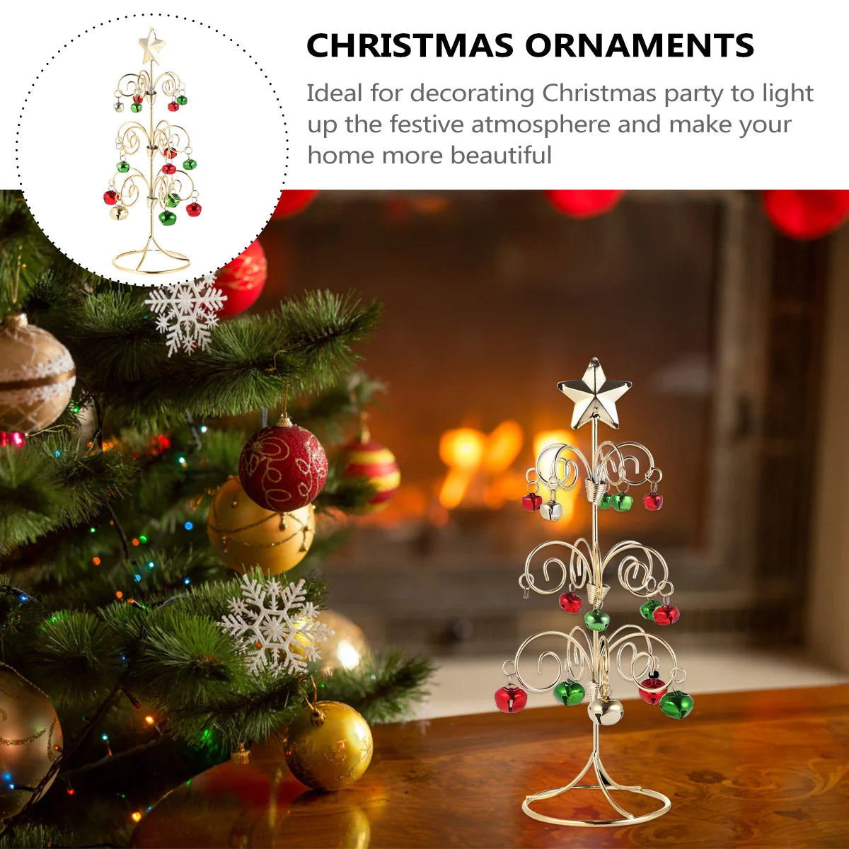 Iron Mini Christmas Tree Ornaments – Desktop Decor