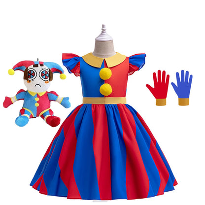 Kids Pomni Cosplay Costume