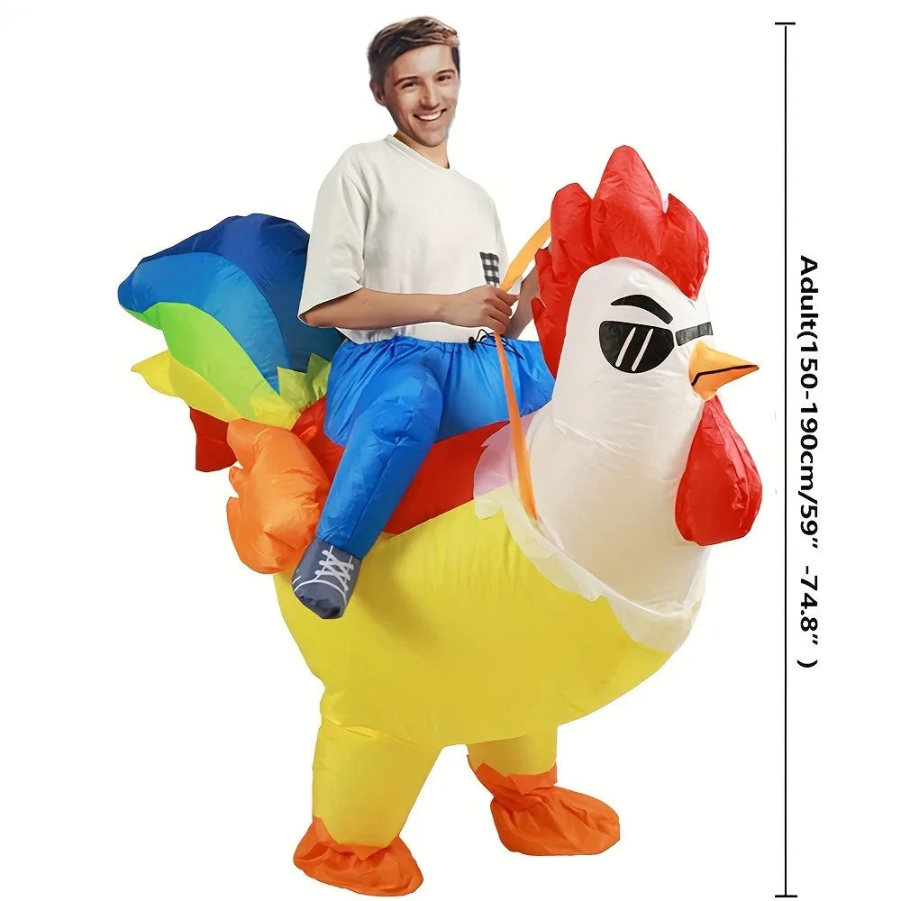Colorful Rooster Inflatable Costume