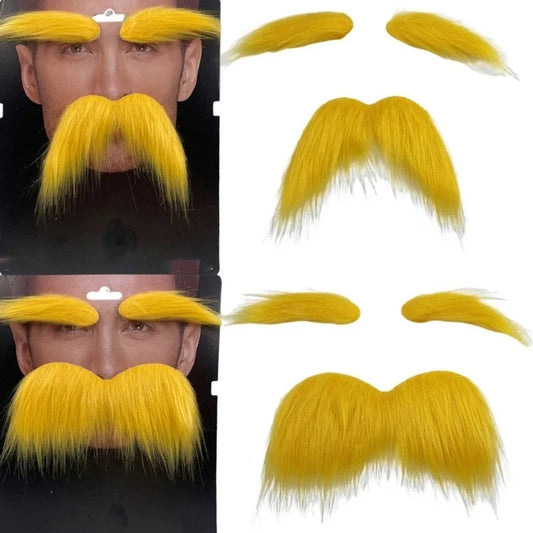 Yellow Mustache and Eyebrows