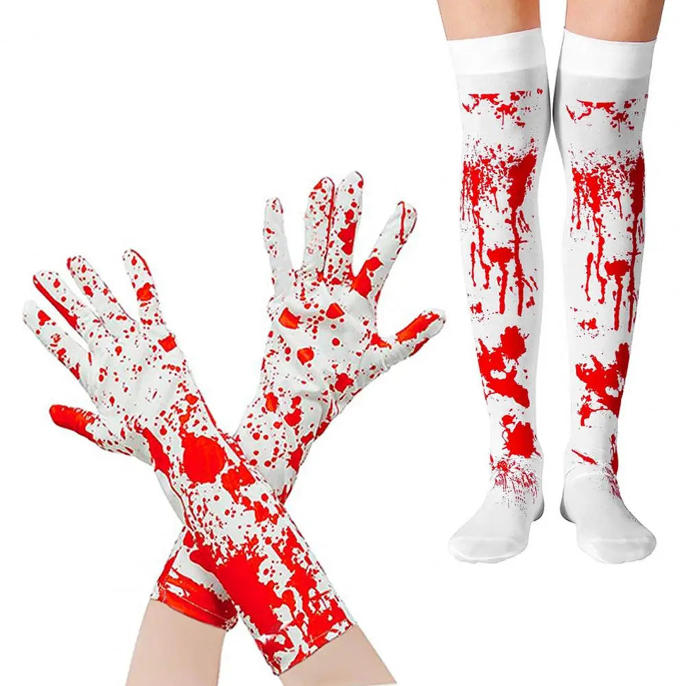 Bloodstain Halloween Gloves Socks