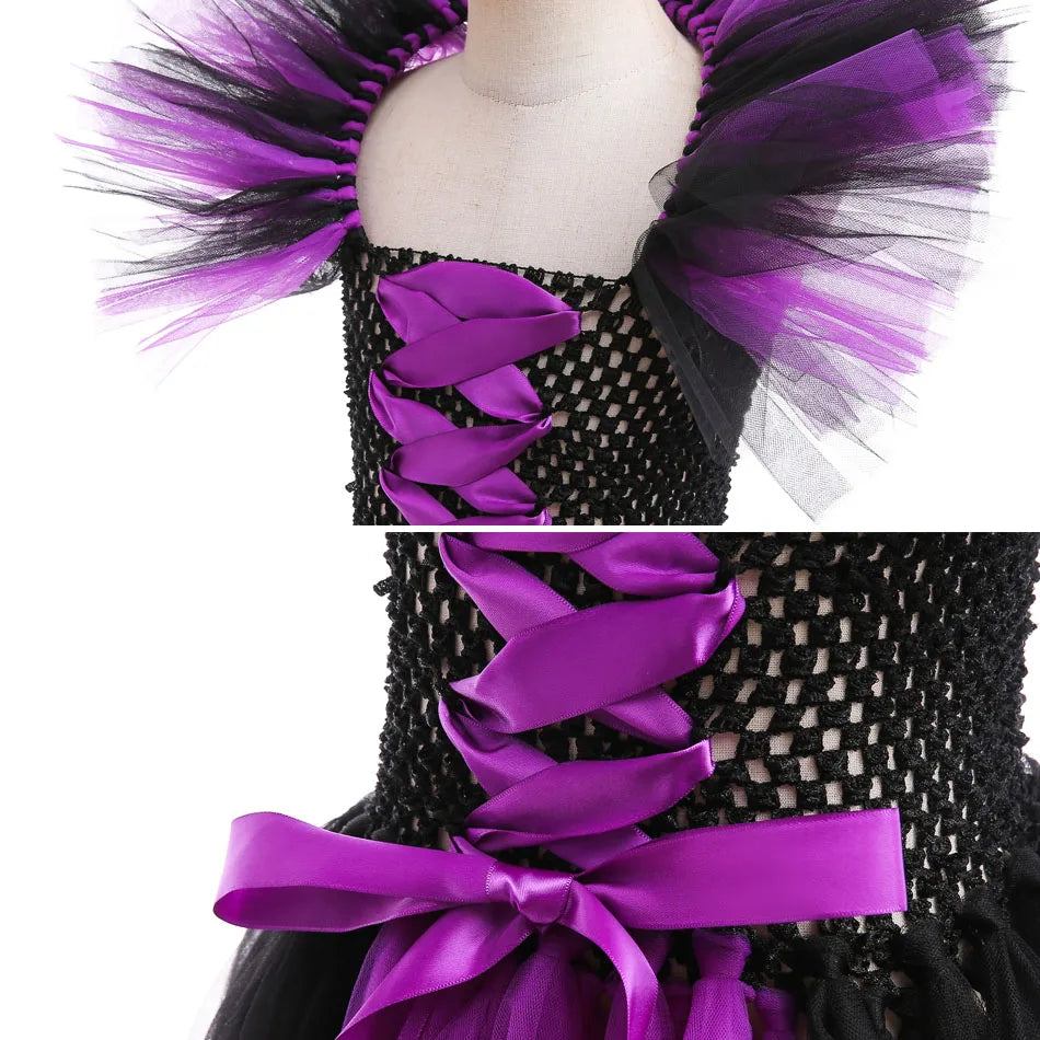 Maleficent Neck Dress Girls
