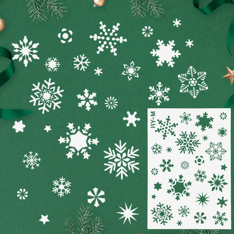 6 different snowflake stencils